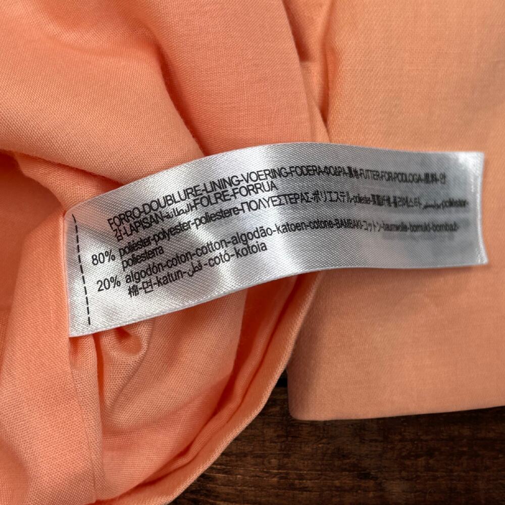 Zara Short Sleeve Boxy Cropped Blazer Oversized Jacket Peach Size XS - Picture 5 of 8